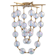 Golden 9013-28 BCB - Golden Lighting Pearla Integrated LED 28in Pendant in Brushed Champagne Brass